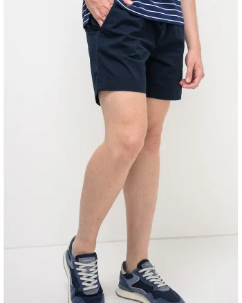 Pantaloni scurti din amestec de bumbac organic Dover, Bleumarin