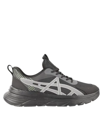 Pantofi sport, barbati,  9909 negru, textil, Negru