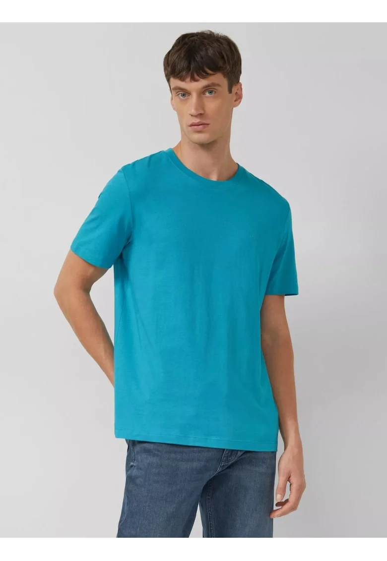 Tricou barbati din bumbac, Regular fit, Turcoaz