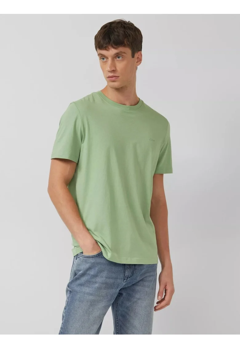 Tricou barbati din bumbac, Regular fit, Verde