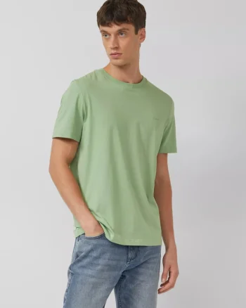 Tricou barbati din bumbac, Regular fit, Verde