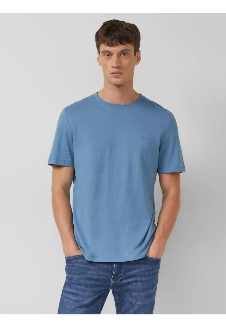 Tricou barbati din bumbac, Regular fit, Albastru inchis
