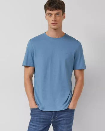 Tricou barbati din bumbac, Regular fit, Albastru inchis