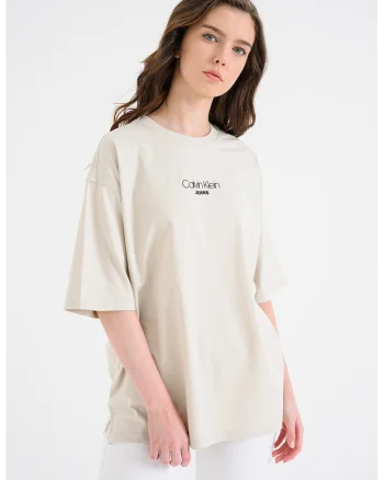 Tricou supradimensionat din bumbac, Grej