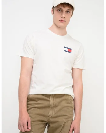 Tricou slim-fit cu imprimeu logo, Alb/Alb murdar
