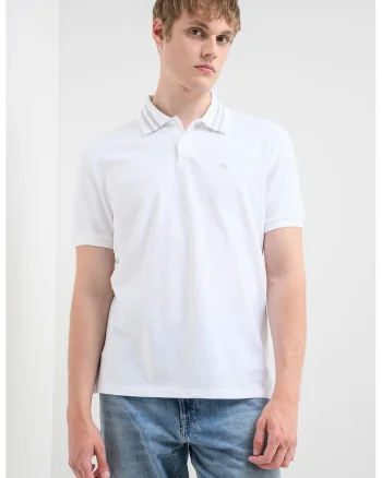 Tricou polo din bumbac, Alb