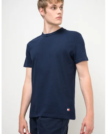 Tricou slim fit de bumbac, Bleumarin