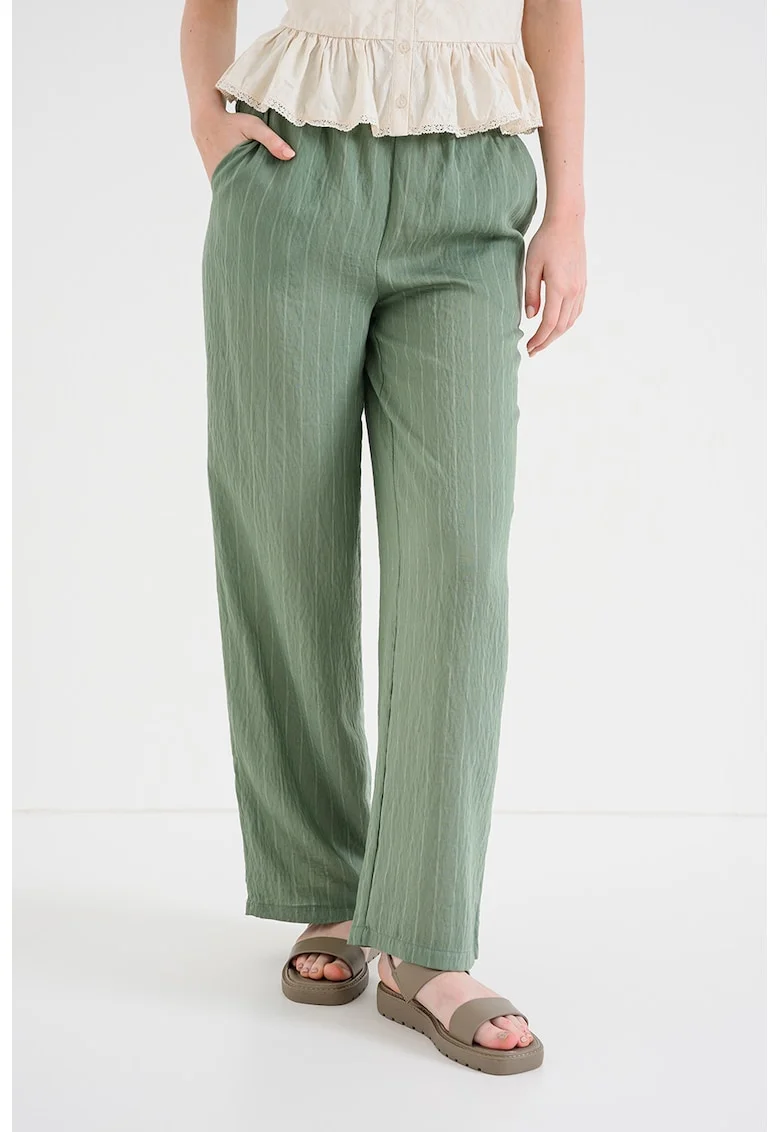 Pantaloni drepti Mariah, Verde feriga