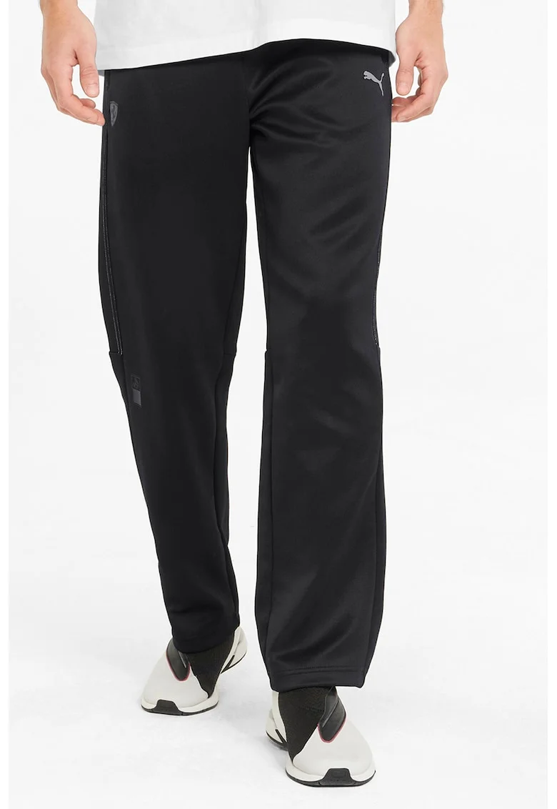 Pantaloni sport cu talie elastica Ferrari Style T7, Negru