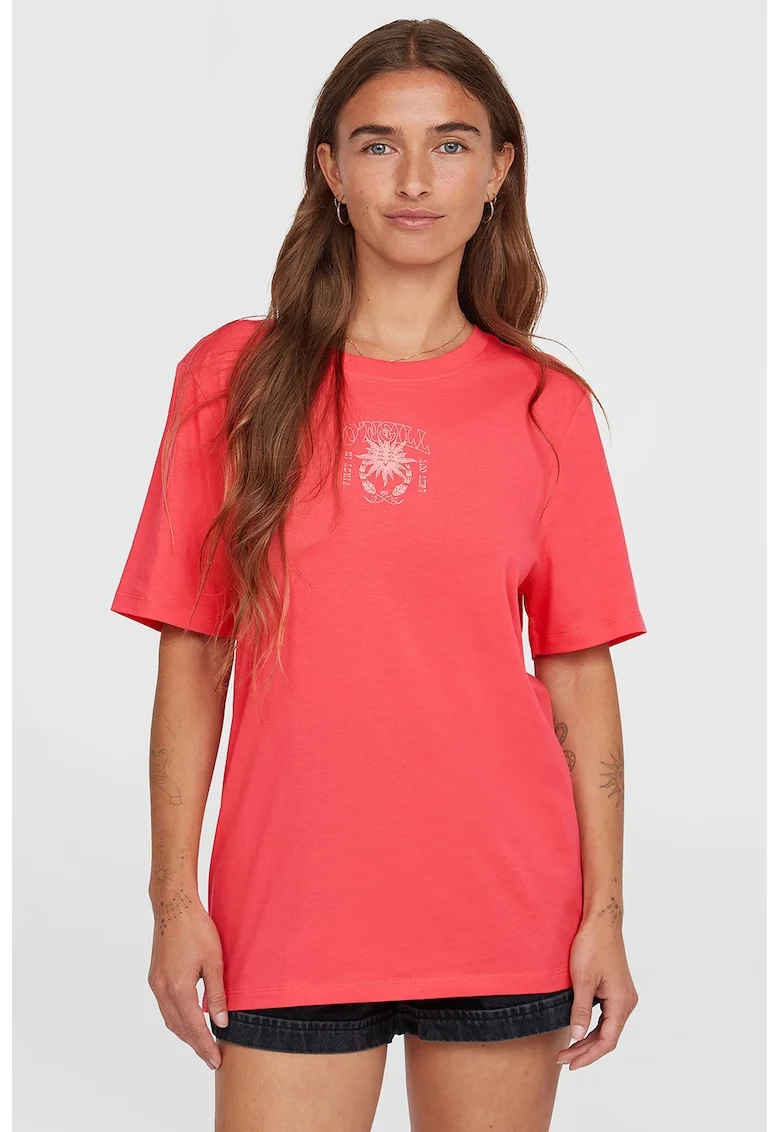 Tricou cu imprimeu grafic, Coral