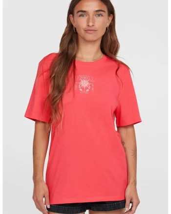 Tricou cu imprimeu grafic, Coral