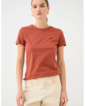 Tricou regular fit de bumbac, Caramiziu