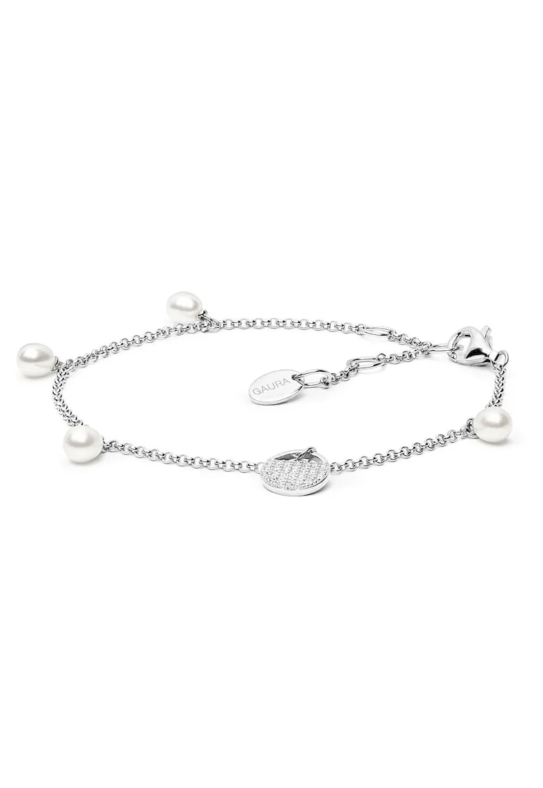 Bratara argint cu perle naturale si zirconia - Charm