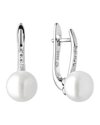 Cercei argint cu perle naturale si zirconia - Allure