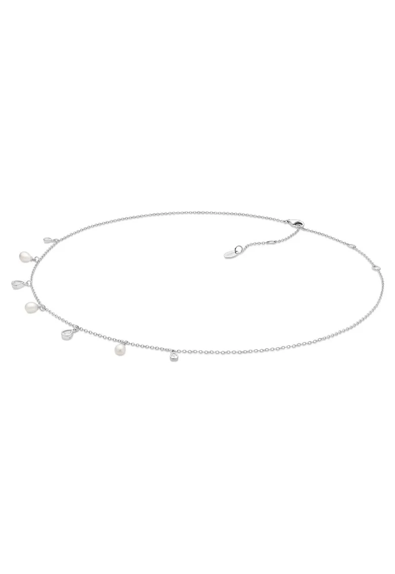 Pandant argint cu perle naturale si zirconia - Brume