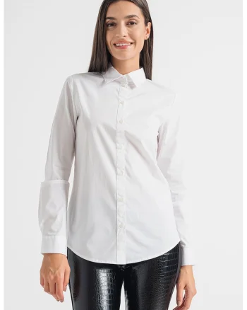 Camasa slim fit cu guler ascutit, Alb