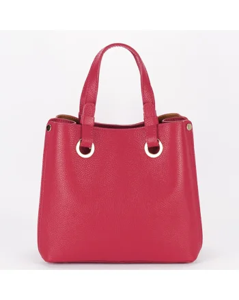 Geanta din piele naturala office/casual B-8916 129, Rosu, 23x25x12