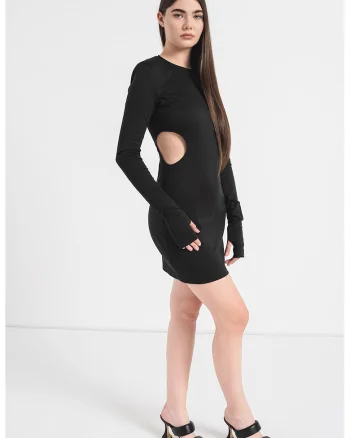 Rochie cu decupaje Kemila, Negru