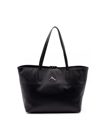 Geanta shopper de piele, Negru