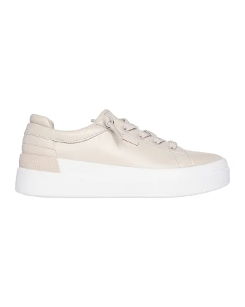 Pantofi sport de piele ecologica D'Vine Sky, Alb fildes