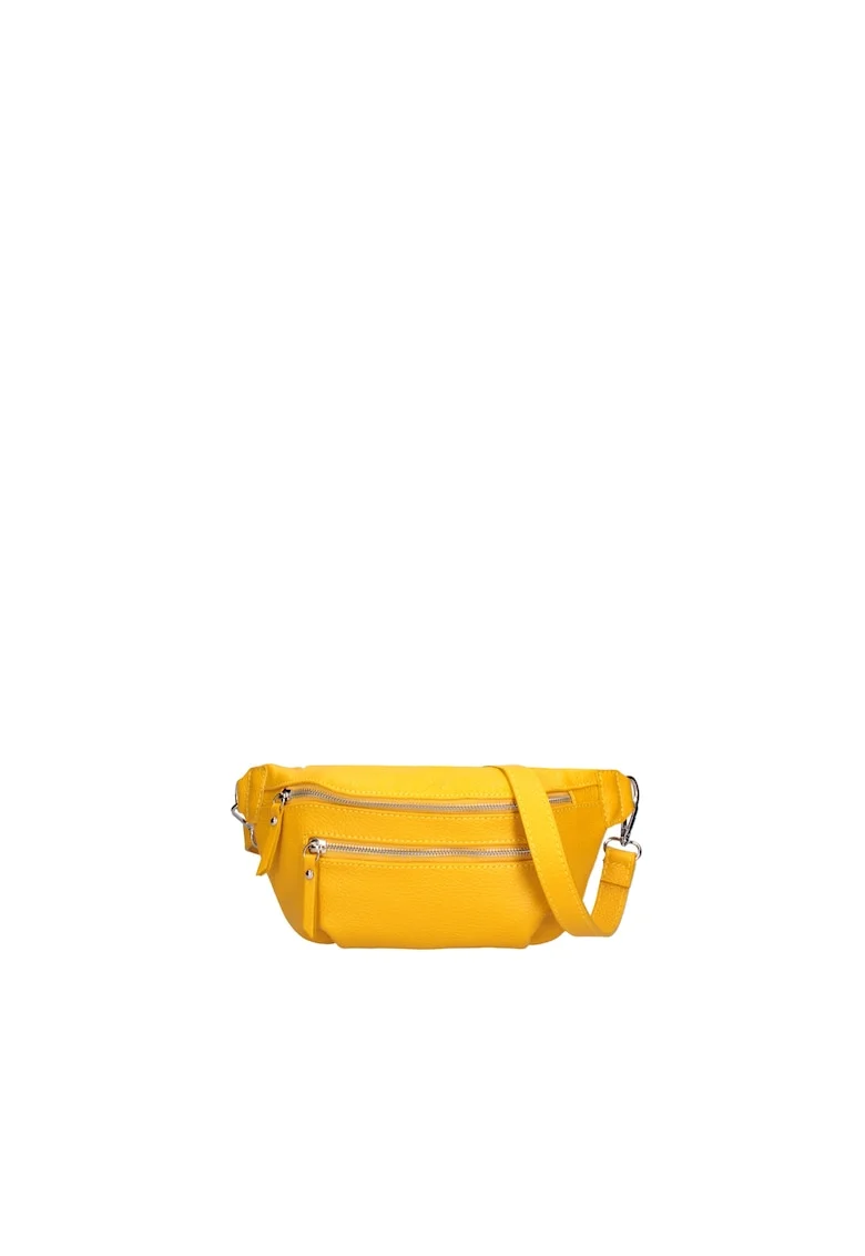 Borseta de piele cu etui detasabil, Galben