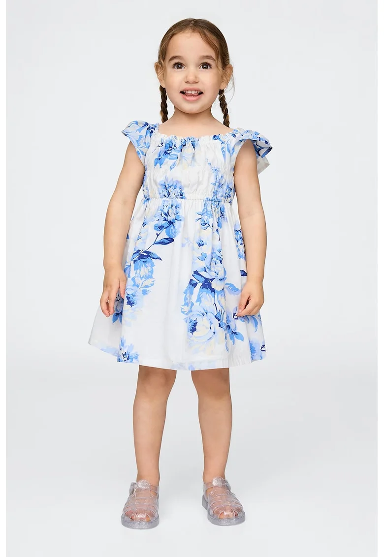 Rochie evazata cu model floral