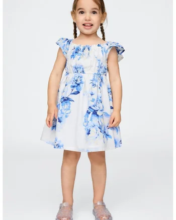 Rochie evazata cu model floral
