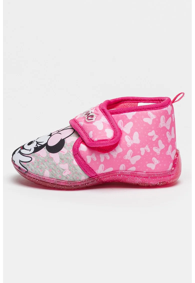 Pantofi sport cu imprimeu Minnie Mouse si velcro