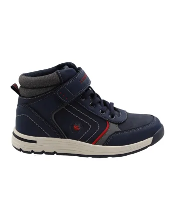 Ghete cu velcro si insertii din denim