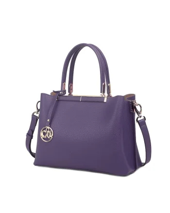 Geanta tote de piele cu bareta detasabila Olive, Mov
