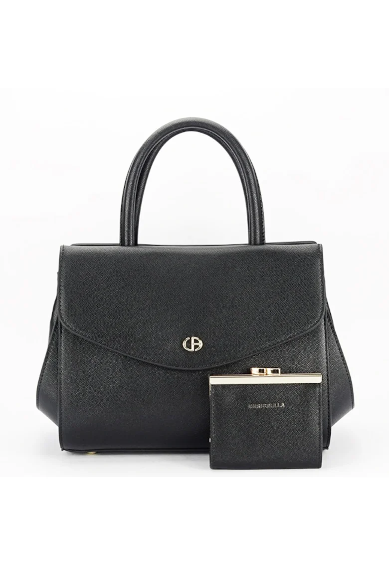 Geanta Premium cu portofel B-CB2427-2 M6, Negru, 21x26x14