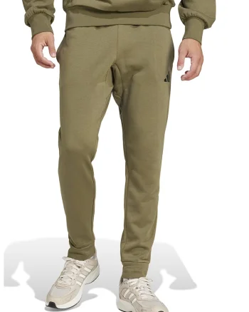 Pantaloni de trening cu snur in talie si croiala conica FeelCozy, Negru/Verde sparanghel