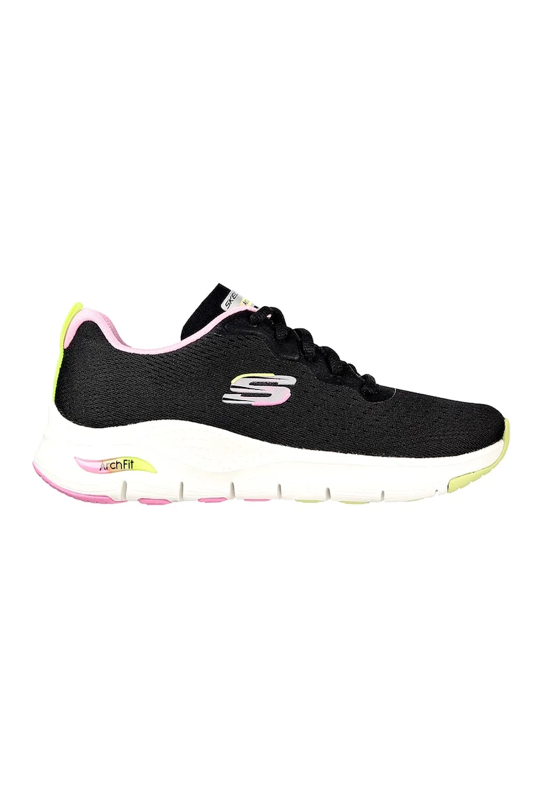 Pantofi sport Arch Fit Infinity, Negru/Roz/Verde lime