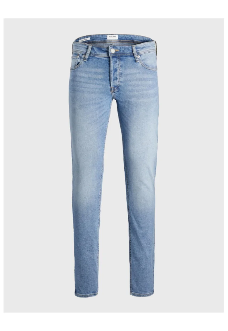Blugi slim fit cu 5 buzunare, Albastru