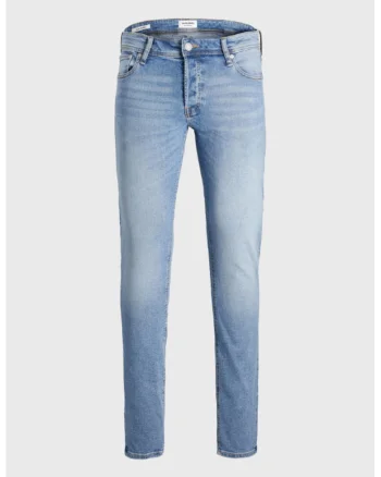 Blugi slim fit cu 5 buzunare, Albastru