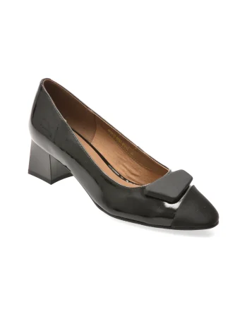 Pantofi EPICA negri, 4F5678, din piele naturala lacuita