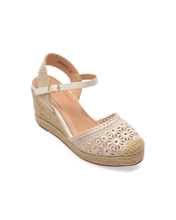 Pantofi EPICA albi, 990, din material textil