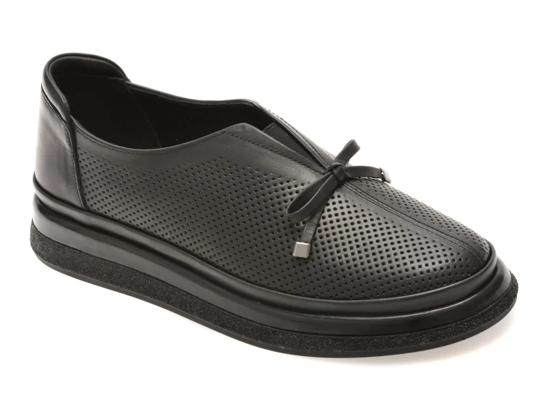 Pantofi IMAGE negri, 5503702, din piele naturala