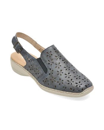 Pantofi RIEKER bleumarin, 41371, din piele naturala