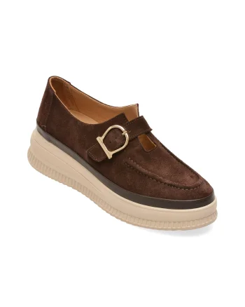 Pantofi IMAGE maro, 381147, din piele intoarsa