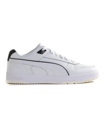 Pantofi sport de piele ecologica si piele RBD Game, Alb