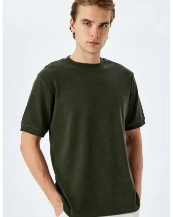 Tricou cu aspect deteriorat, Verde inchis