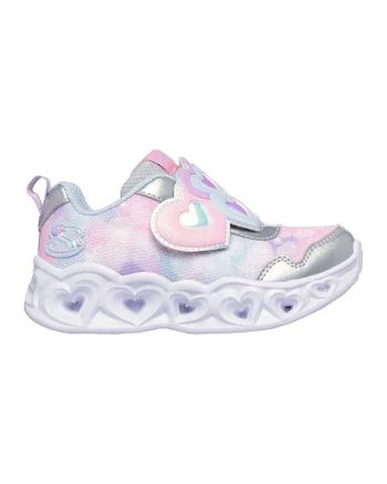 Pantofi sport cu LED-uri si aspect stralucitor, Albastru pastel/Roz pastel/Argintiu
