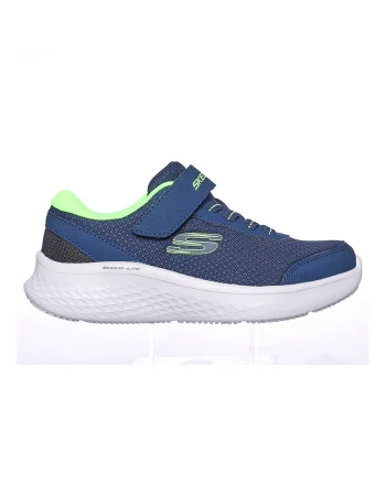 Pantofi sport cu velcro Skech-Lite, Albastru inchis