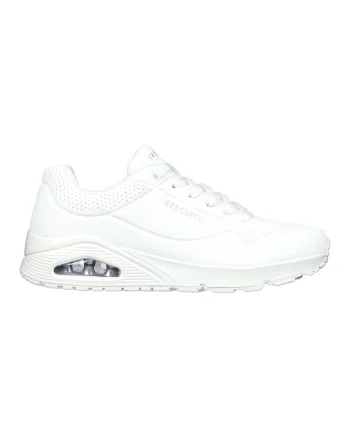 Pantofi sport de piele ecologica Uno Stand On Air, Alb