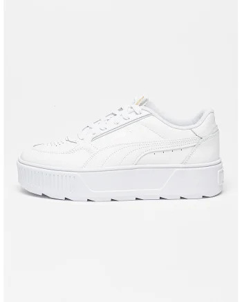 Pantofi sport flatform din piele si piele ecologica Karmen Rebelle, Alb optic
