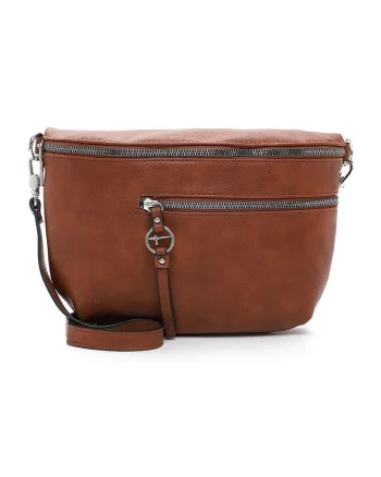 Borseta de piele ecologica Nele, Maro cognac