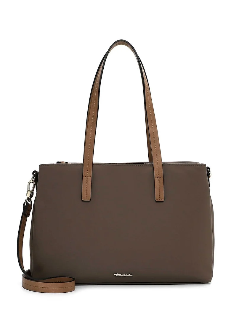 Geanta shopper din piele ecologica, Maro taupe