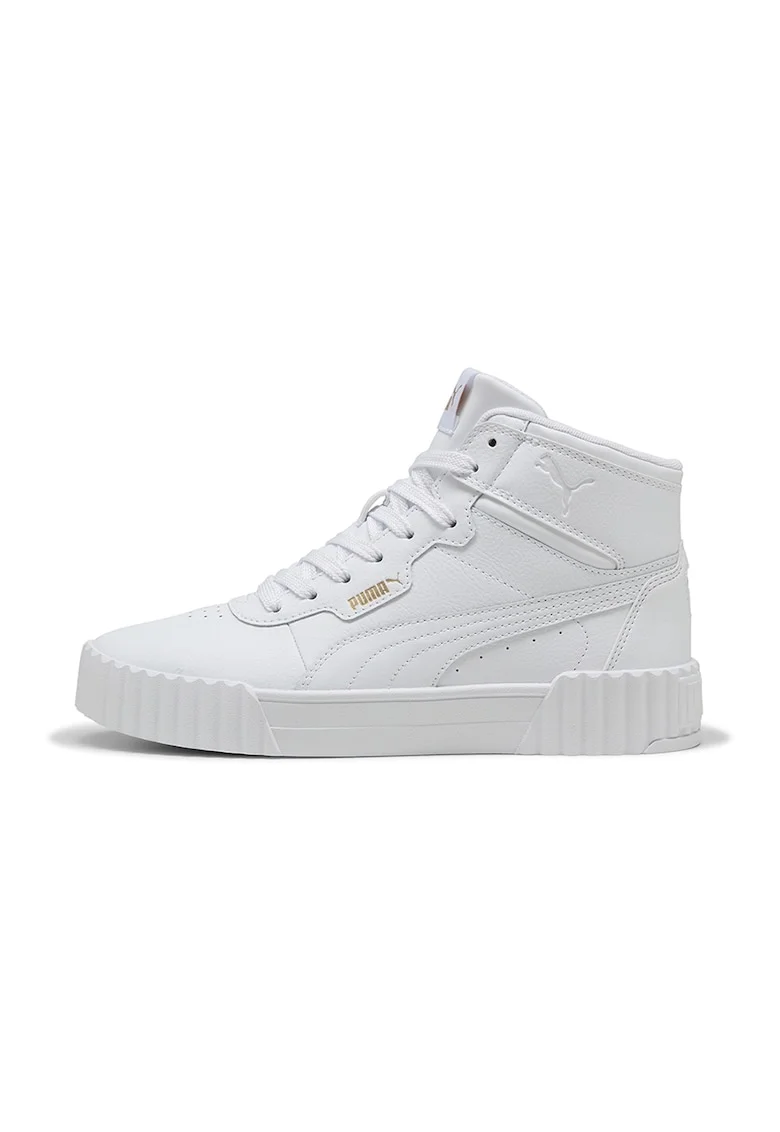 Pantofi sport mid-high din piele Carinna 3.0, Auriu/Alb optic