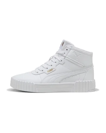 Pantofi sport mid-high din piele Carinna 3.0, Auriu/Alb optic